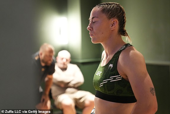 MANCHESTER, ENGLAND - JULY 27: Molly McCann of England warms up prior to her fight during the UFC 304 event at Co-op Live on July 27, 2024 in Manchester, England.  (Photo by Mike Roach/Zuffa LLC via Getty Images)