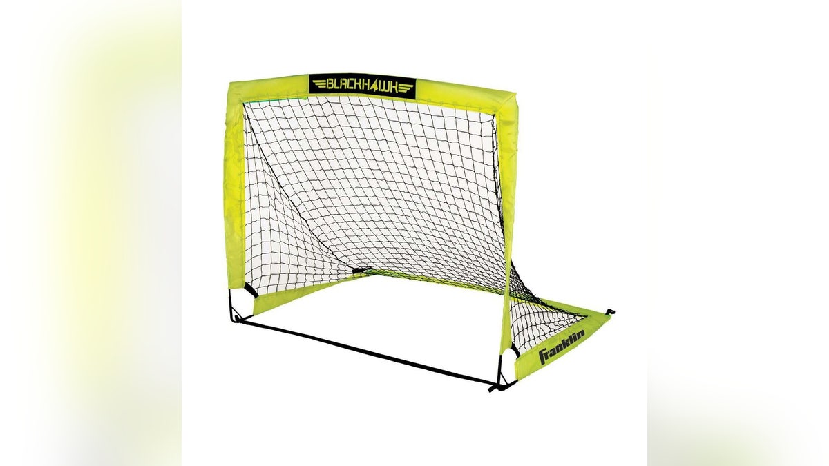 Practice your shooting with a pop-up net you can take anywhere.