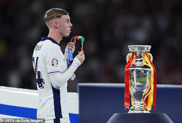 Cole Palmer, who scored for England in the final, was also seen withdrawing his medal