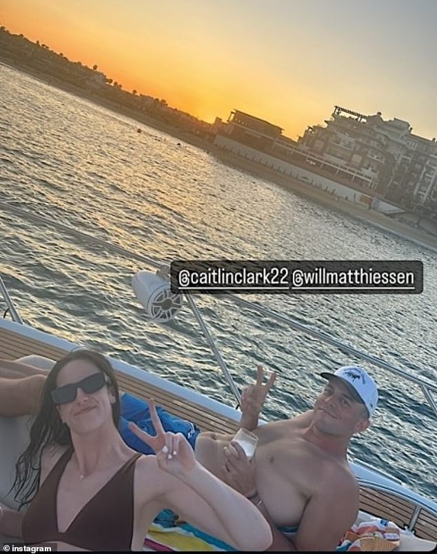 Caitlin Clark enjoying the break