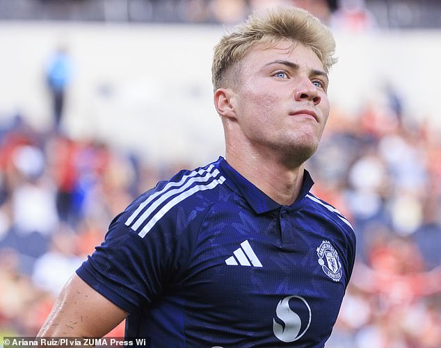 Rasmus Hojlund scored early but left the pitch shortly after due to a hamstring injury