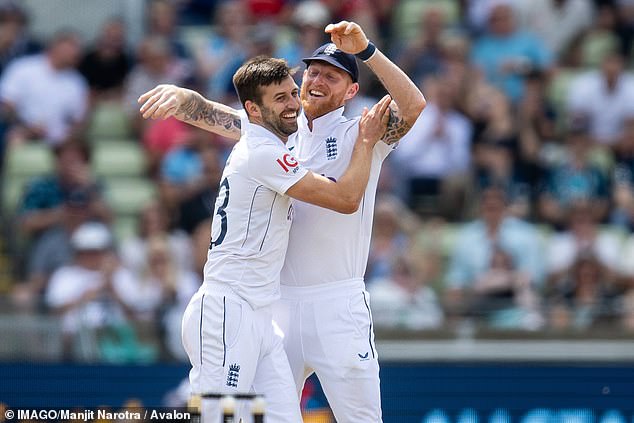 Ben Stokes (right) praised Mark Wood (left) for his outstanding performance