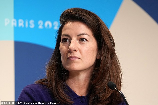 Paris 2024 Olympics communications director Anne Descamps pictured at a press conference