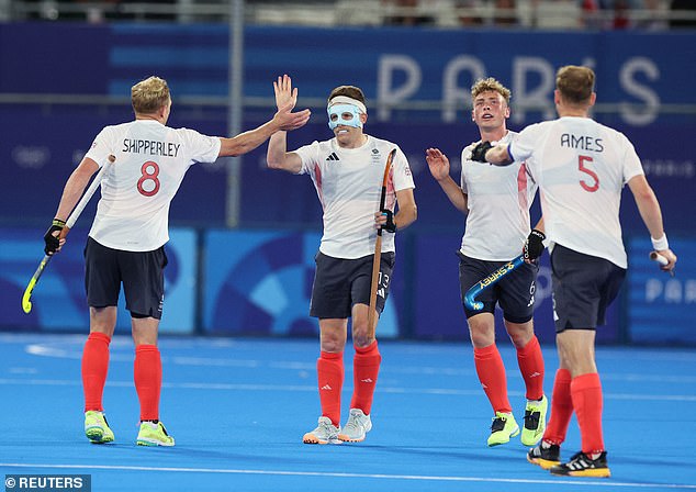 Attacker Sam Ward has worn a protective face mask since a ball shattered his eye socket from a penalty corner against Malaysia six years ago and he helped to lead Team GB's late recovery