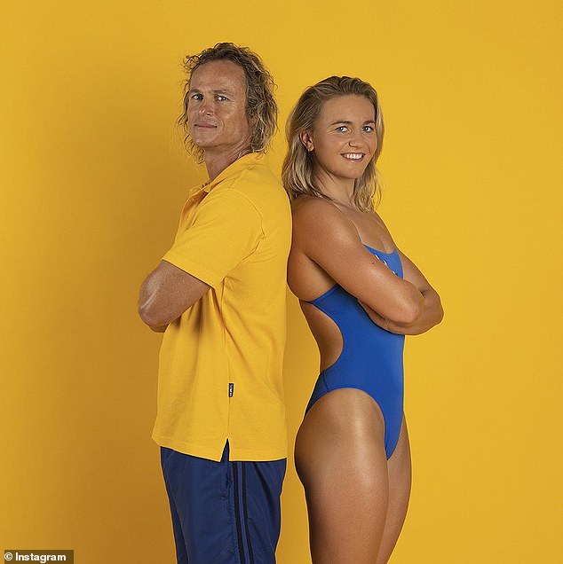 Titmus is pictured with her long-standing coach Dean Boxall, who has guided her to two incredibly successful Olympic Games