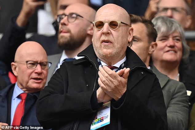 The club cannot afford to pay for the £2 billion project on their own, even with the backing of Ratcliffe and majority owners the Glazer family (Pictured: Avram Glazer at Wembley in May)