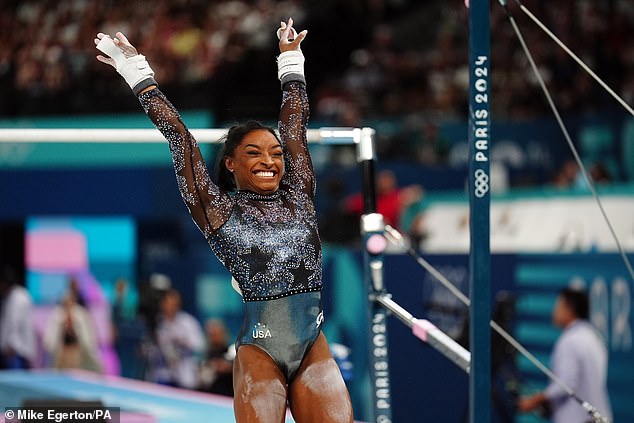 Simone Biles delivered an outstanding performance on Sunday, leading all competitors