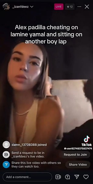 A viral video appears to show Alex Padilla sitting on another boy's lap, leading to speculation and accusations of infidelity towards Lamine Yamal.