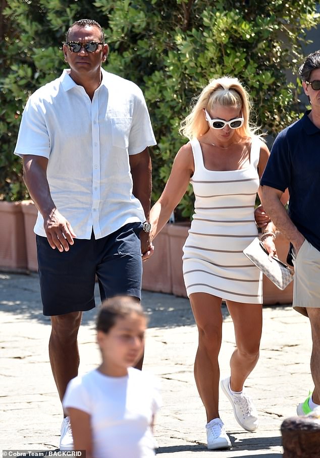 Alex Rodriguez seen with girlfriend Jaclyn Cordeiro and family in Portofino
