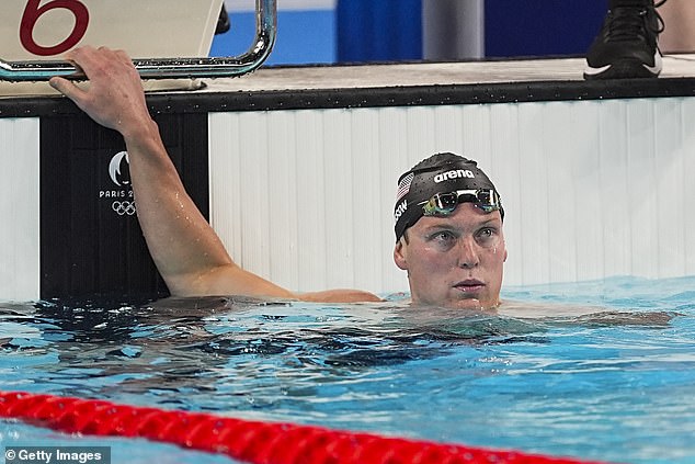 US swimmer Luke Hobson came agonizingly close to an Olympic gold medal on Monday