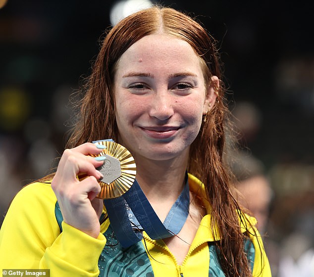 Australia have currently won more gold medals than the US - but you wouldn't know if it you looked at the tallies being run by the American media (pictured, Aussie swim star Molly O'Callaghan after winning the 200m freestyle final)