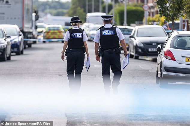 Police presence in Southport after the incident