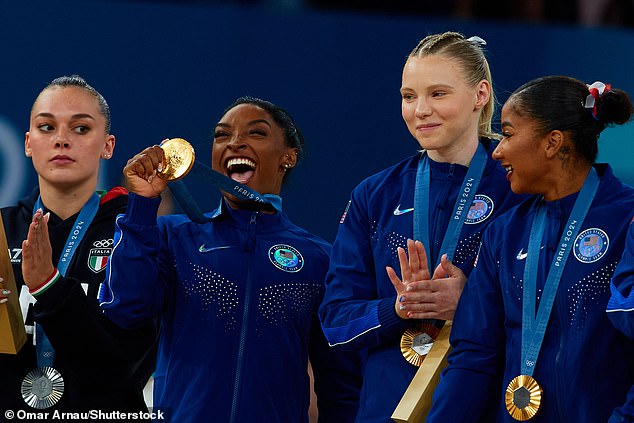 Biles became USA's most decorated gymnast in Olympic history in France on Tuesday