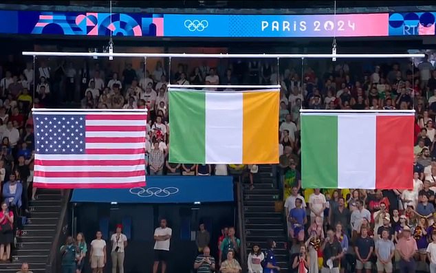 This trio of flags set off a series of tweets about Catholics in the northeastern United States