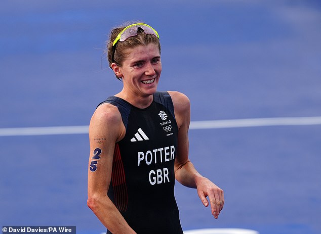 Beth Potter claimed a bronze medal in the women's triathlon on Wednesday morning