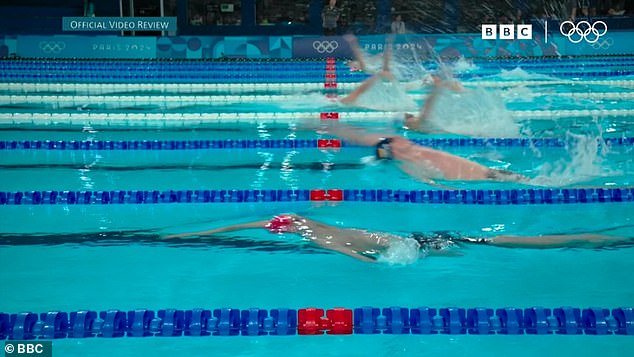The 26-year-old broke the rules by going beyond the 15-metre mark while still underwater