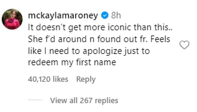 Maroney joked that she needs to apologize just for sharing a first name with Skinner