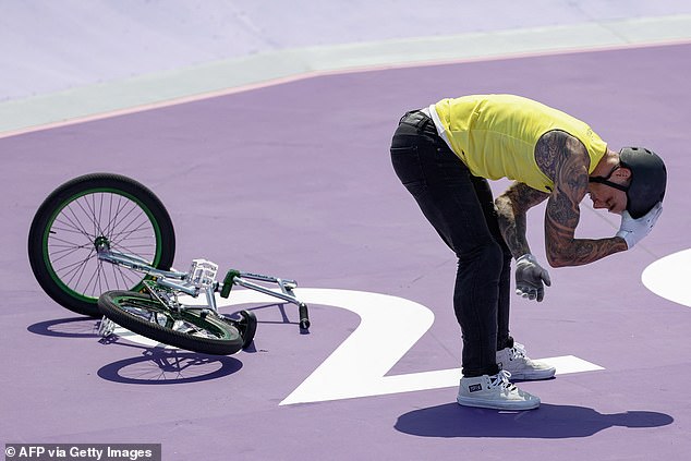 Logan Martin has failed to defend his BMX freestyle Olympic gold medal in Paris