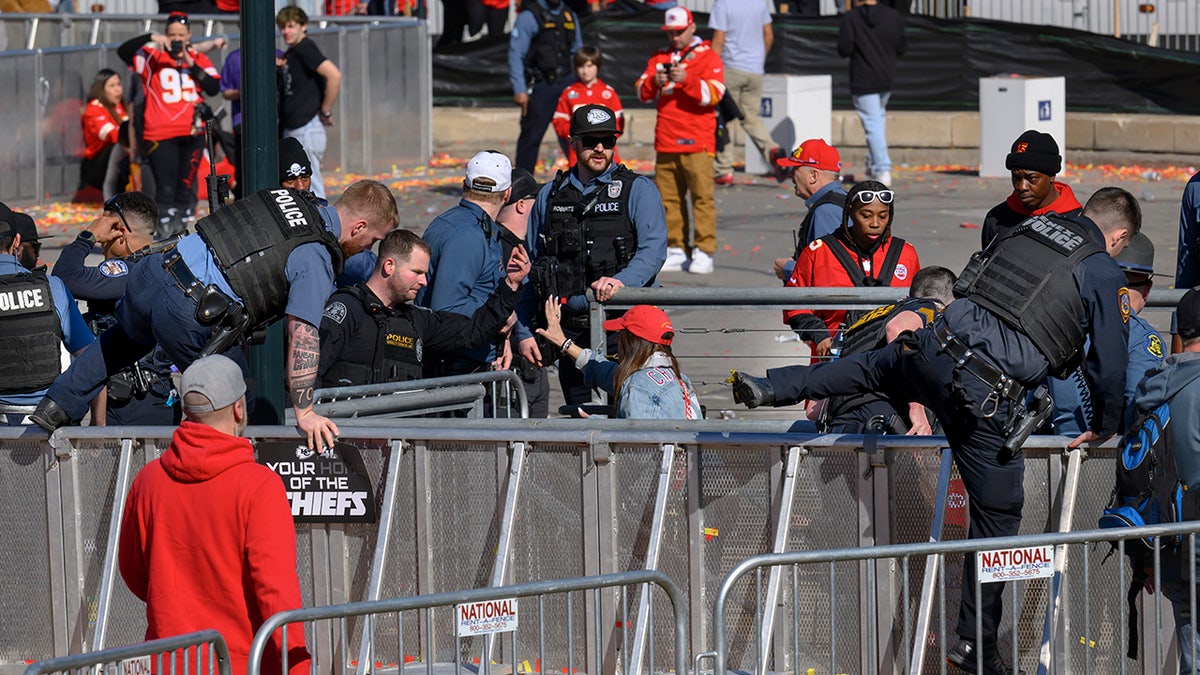 Law enforcement at the Chiefs parade shooting