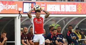 American Arsenal supporter breaks down in tears after meeting Ben White – but fans spot he had another player’s name on the back of his shirt