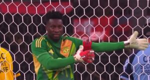 Andre Onana told to ‘keep his mouth shut’ after Man United goalkeeper used bizarre penalty shootout antics to distract Gabriel Magalhaes before being shushed by Arsenal defender