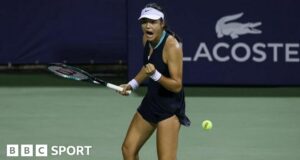 Emma Raducanu: Brit makes winning return against Elise Mertens at Washington Open