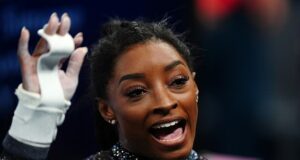 Gymnastics legend Simone Biles suffers an injury scare in Paris during her first Olympic appearance since battling the twisties in Tokyo
