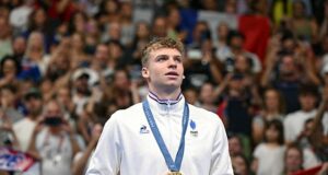 Leon Marchand WINS historic double gold in 200m Butterfly and 200m Breaststroke to become a double Olympic champion in one session