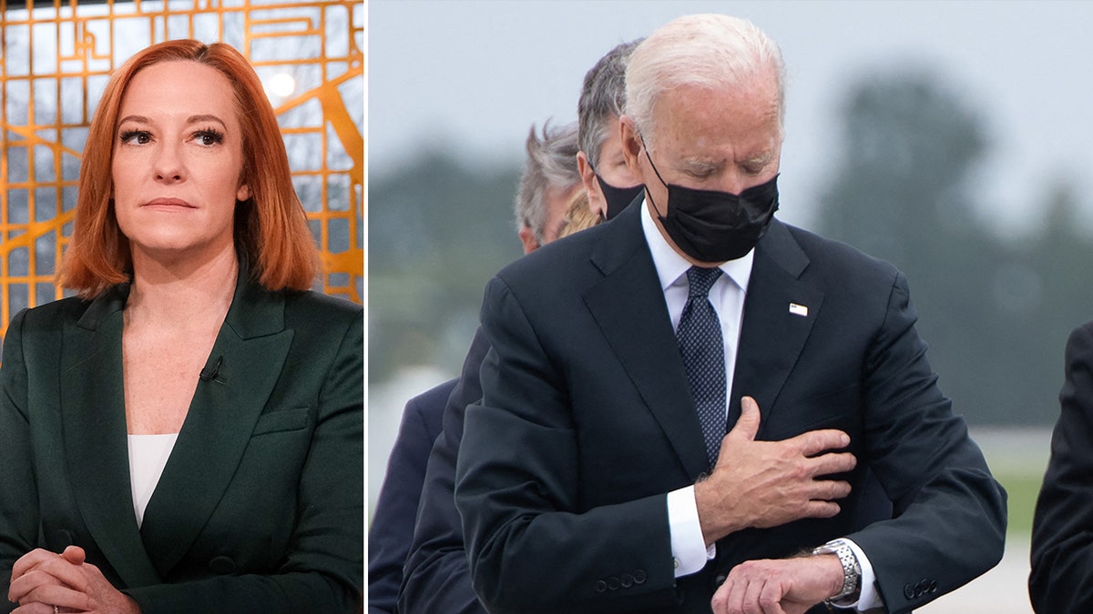 Jen Psaki and Joe Biden