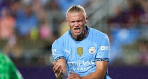 Pep Guardiola reveals Erling Haaland ‘is not comfortable’ with minor muscle issue following Man City’s friendly against Barcelona – with the Spaniard not wanting to take ‘risks’ over his star man’s fitness