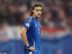Riccardo Calafiori ‘flies to London for medical with Arsenal’ as the Italian defender closes in on a £42m move from Bologna