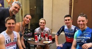 Tour de France winner Tadej Pogacar is spotted enjoying an ‘easy coffee ride’ with girlfriend, just days after pulling out of Paris Olympics due to her omission from the Games