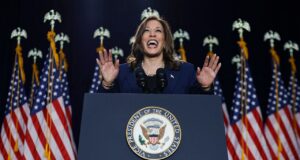 VP Harris holds rally in crucial battleground state days before Trump at same venue