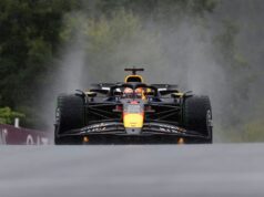 Verstappen tops wet FP3 as Stroll crashes