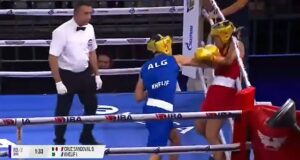 Watch moment transgender boxer Imane Khelif batters female opponent – as two boxers are cleared to fight in Olympics despite being rejected from World Championships
