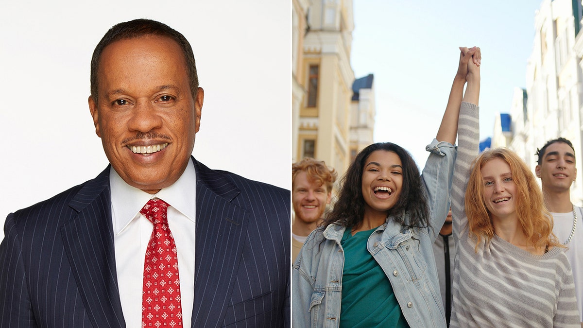 Juan Williams and protest image