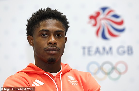 Jeremiah Azu during a Team GB kitting out session for the Paris Olympics 2024 at the Birmingham National Exhibition Centre. Picture date: Thursday July 4, 2024. PA Photo. See PA story OLYMPICS Team GB Kitting Out. Photo credit should read: Nigel French/PA Wire.RESTRICTIONS: Use subject to restrictions. Editorial use only, no commercial use without prior consent from rights holder.