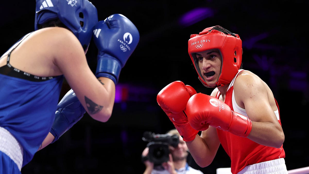 Imane Khelif in a fight
