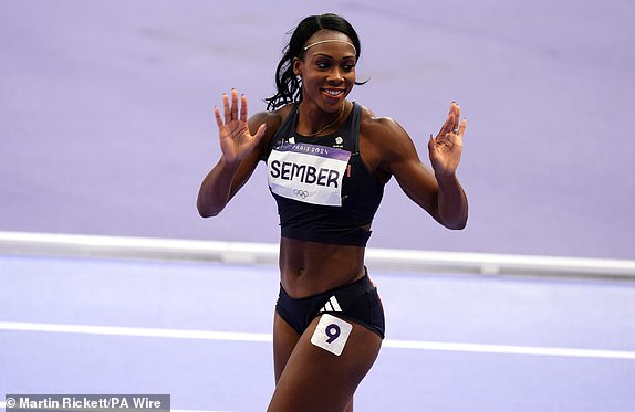 Great Britain's Cindy Sember after the Women's 100m Hurdles at the Stade de France, August 7, 2024. PA Photo. Photo credit: Martin Rickett/PA Wire.