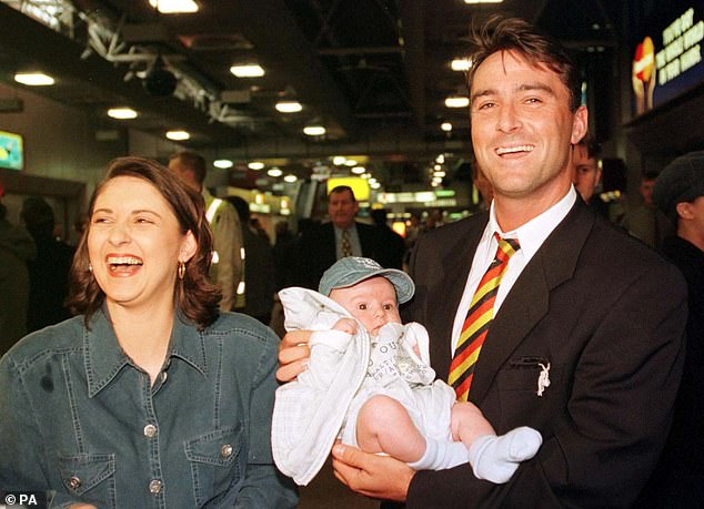 Thorpe was open about the struggles he faced when he split from his wife Nicky (left)