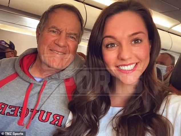 Belichick and Hudson pictured together during one of their first encounters in February 2021