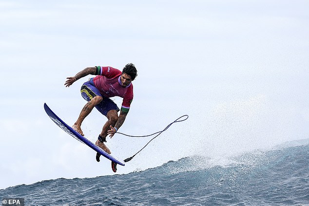 The surfer had scored poorly on his first attempt but received a 9.9 for his second effort