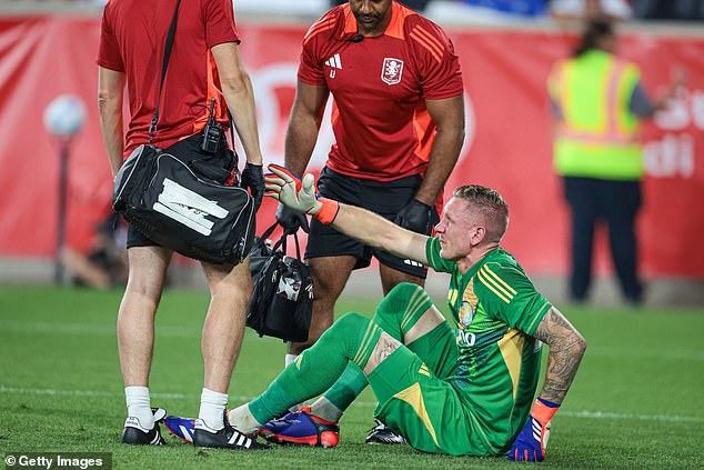 Robin Olsen exited the match early due to an injury sustained during the first half