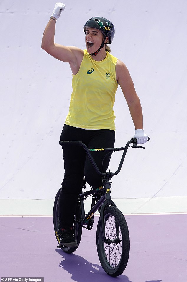 Diehm made history as the first Australian woman to win a BMX freestyle medal at a major competition