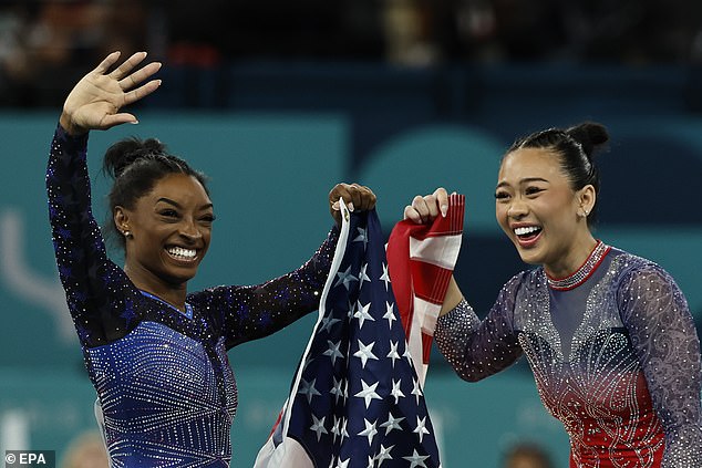 Her teammate, Suni Lee, earned a bronze medal after an outstanding floor routine