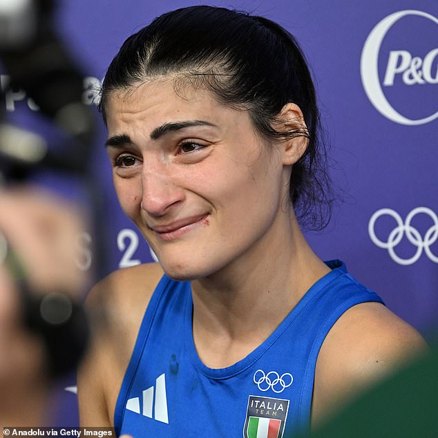 The Italian boxer stated that she withdrew due to the strength of Khelif's punches