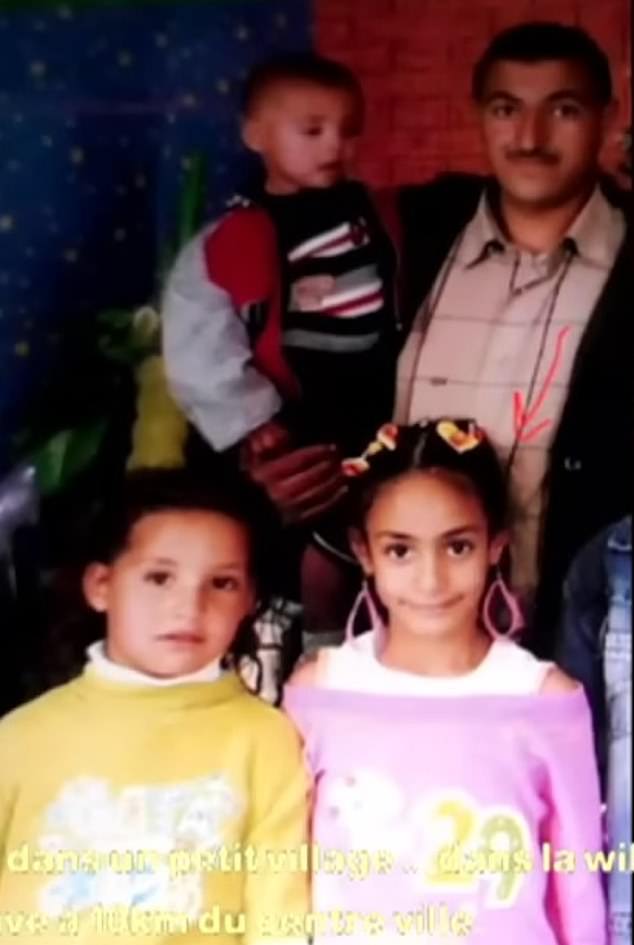 Khelif (pictured front right) opened up about her childhood in an interview before the Games