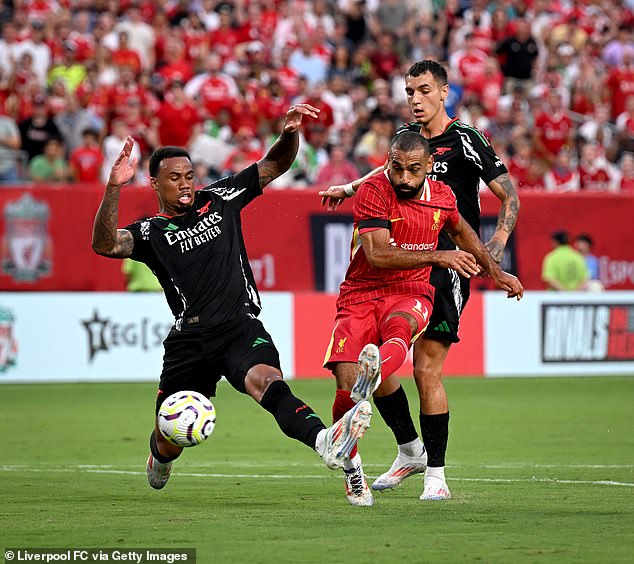 Mohamed Salah scored Liverpool's opener as they claimed a 2-1 win over Arsenal on Thursday