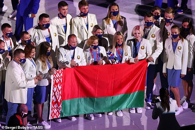 Participants from Belarus (pictured, in 2021) were also barred from taking part under their flag