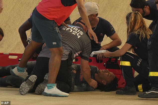 The 24-year-old lost control of his bike after the first jump in Paris.